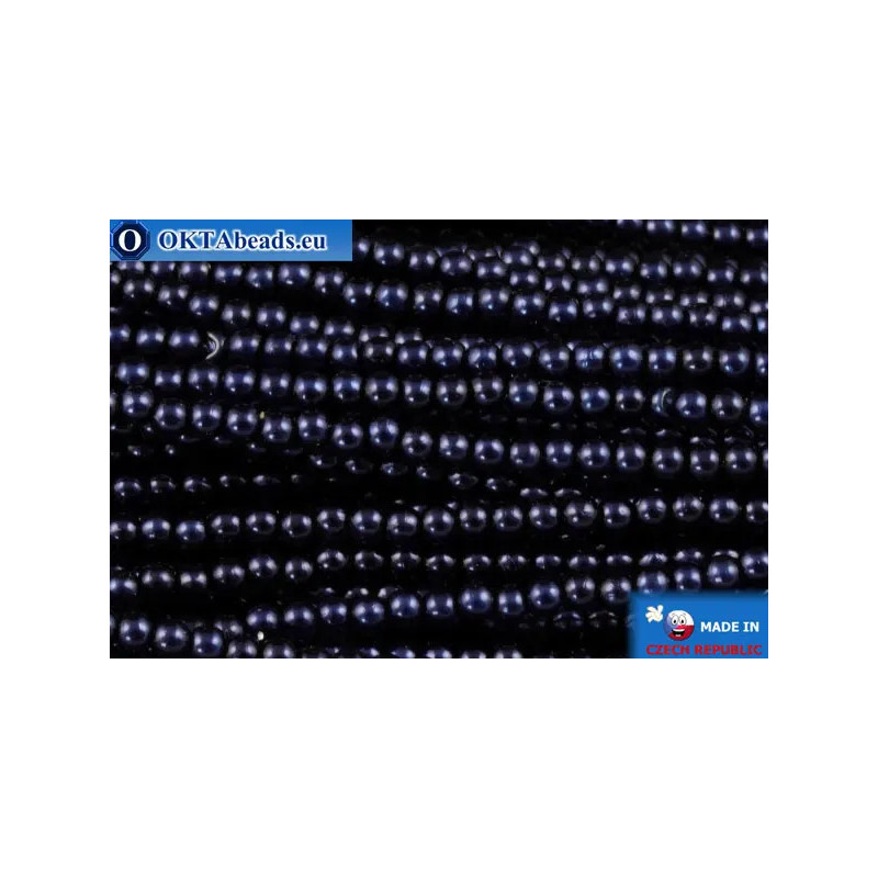 WH Czech glass pearls cobalt (70063) 4mm