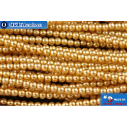 WH Czech glass pearls gold (70686) 4mm