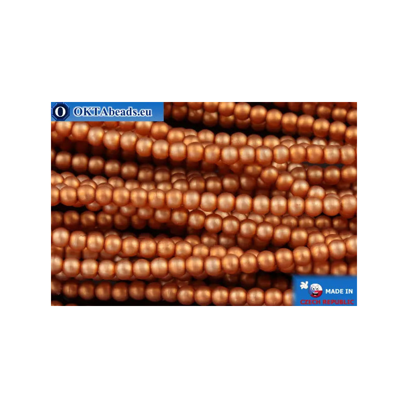 WH Czech glass pearls orange matte (70016M) 4mm