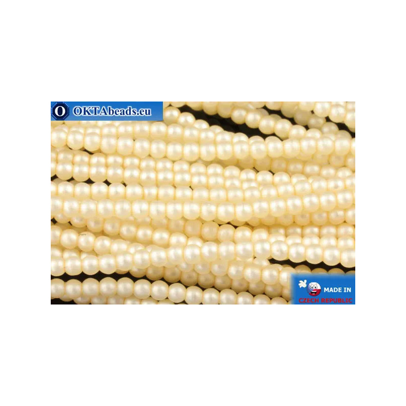 WH Czech glass pearls beige matte (70414M) 4mm