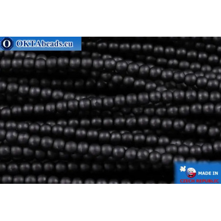 WH Czech glass pearls black matte (70449M) 4mm