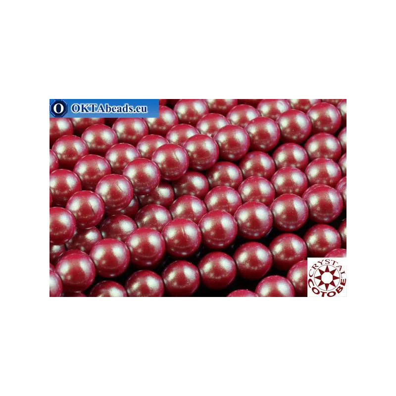 WH COTOBE Crystal Pearl Pearlescent Red 2mm