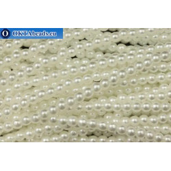 Czech glass pearls white (70402) 5mm