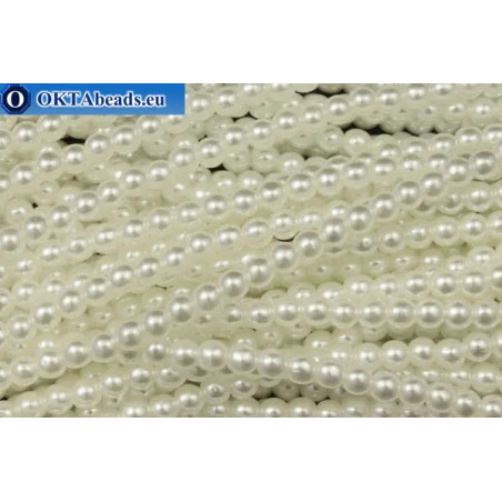 Czech glass pearls white (70402) 5mm