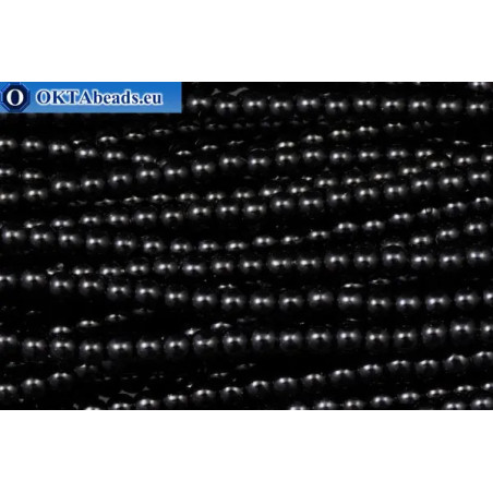 Czech glass pearls black (70449) 5mm