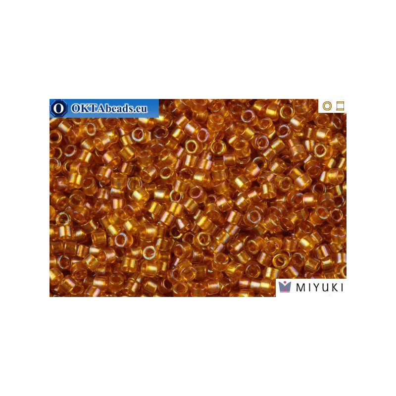 MIYUKI Beads Delica Lined Topaz AB 11/0 (DB65)