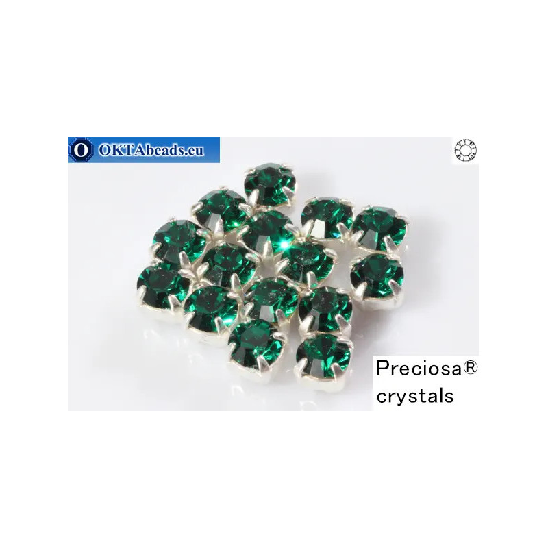 WH Chaton Preciosa Maxima Emerald - silver ss16