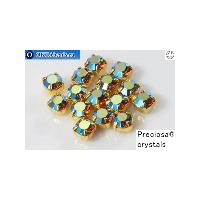 WH Chaton Preciosa Maxima Black Diamond AB - gold ss16