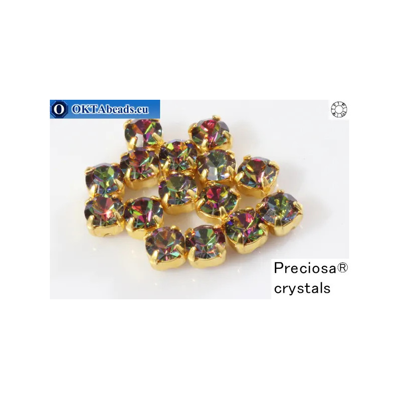 WH Chaton Preciosa Maxima Crystal Vitrail Medium - gold ss16