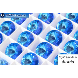 WH Austrian 1122 Rivoli Crystal Royal Blue DeLite 14mm