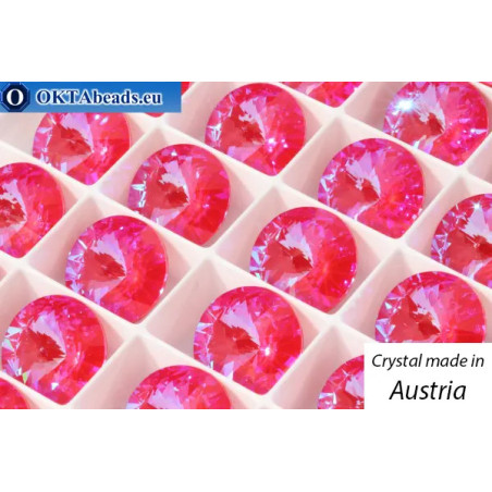 WH Austrian 1122 Rivoli Crystal Royal Red DeLite 14mm