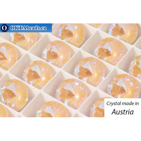 Austrian 1122 Rivoli Crystal Ivory Cream DeLite 14mm