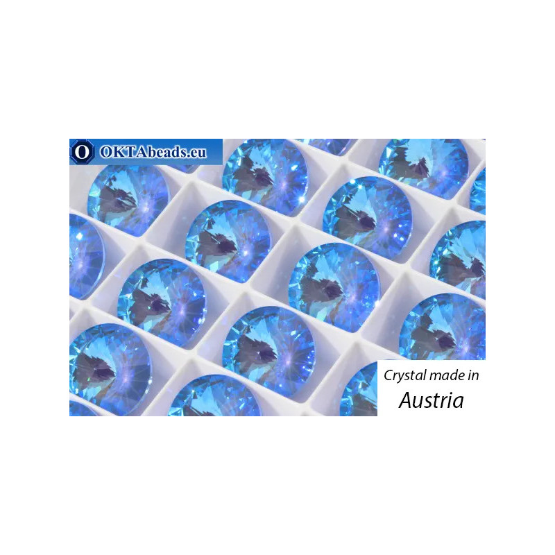 Austrian 1122 Rivoli Crystal Ocean DeLite 14mm