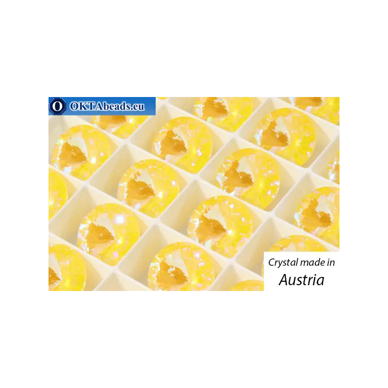 Austrian 1122 Rivoli Crystal Sunshine DeLite 14mm
