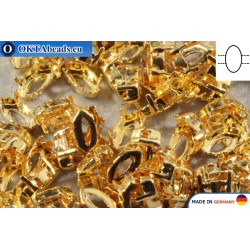 Sew on setting Navette 24kt Gold 10*5mm