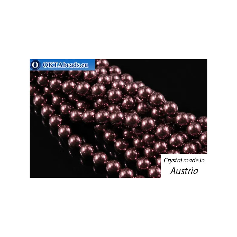 WH Austrian 5810 Pearls Crystal Burgundy 2mm