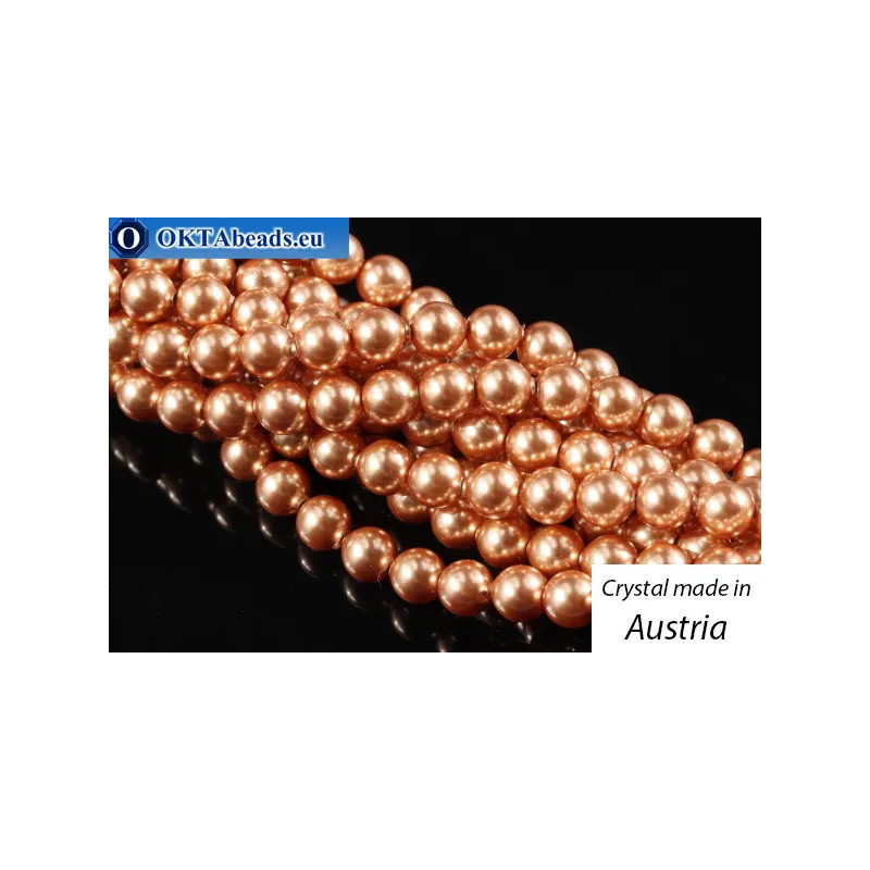 Austrian 5810 Pearls Crystal Rose Gold 2mm