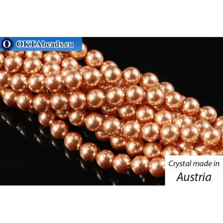 Austrian 5810 Pearls Crystal Rose Gold 2mm