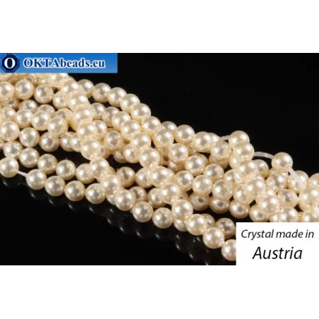 Austrian 5810 Pearls Crystal Creamrose 4mm