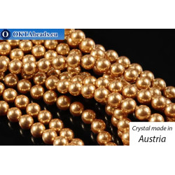 Austrian 5810 Pearls Crystal Bright Gold 5mm
