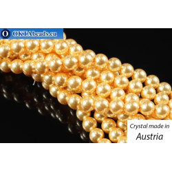 Austrian 5810 Pearls Crystal Gold 5mm