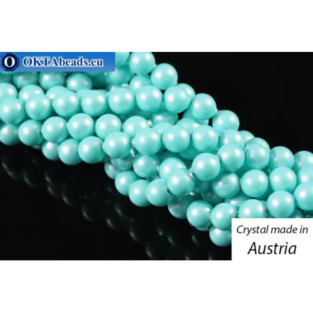 Austrian 5810 Pearls Crystal Iridescent Light Turquoise 5mm