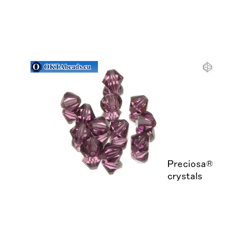 Preciosa Crystal Bicone - Amethyst 6mm