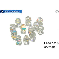 Preciosa Crystal Bicone - Crystal AB 6mm