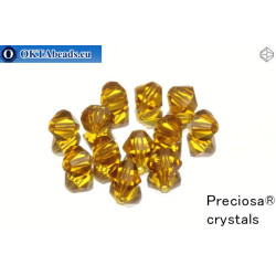 Preciosa Crystal Bicone - Topaz 6mm
