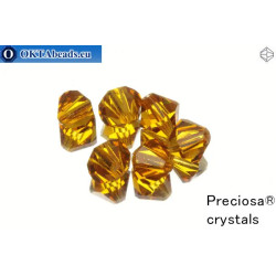 Preciosa Crystal Bicone - Topaz 8mm