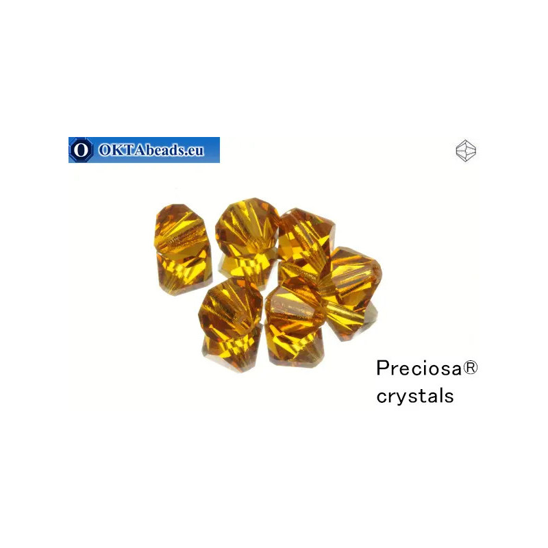 Preciosa Crystal Bicone - Topaz 8mm