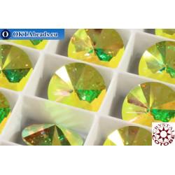 WH COTOBE Crystal 1122 Rivoli Green Aple AB 14mm