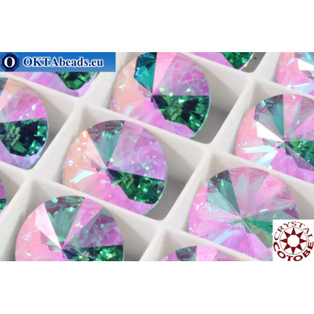 WH COTOBE Crystal 1122 Rivoli Aquamarine Pink AB 14mm