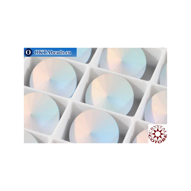 WH COTOBE Crystal 1122 Rivoli Aquamarine Ice AB 14mm
