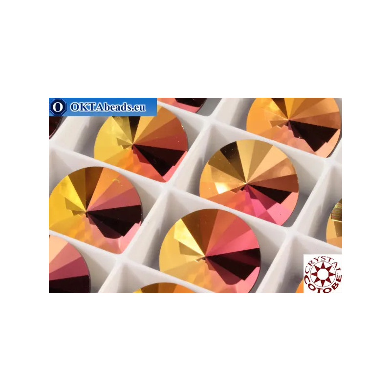 WH COTOBE Crystal 1122 Rivoli Rose Gold Metallic 14mm