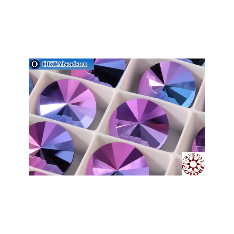 WH COTOBE Crystal 1122 Rivoli Lilac Blue Metallic 14mm