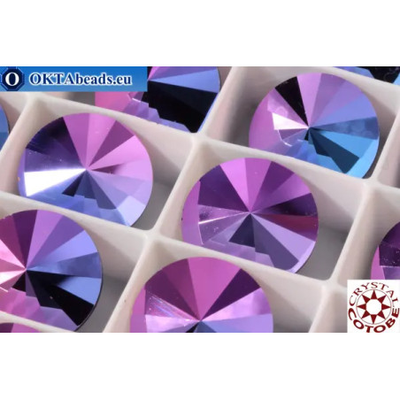 WH COTOBE Crystal 1122 Rivoli Lilac Blue Metallic 14mm