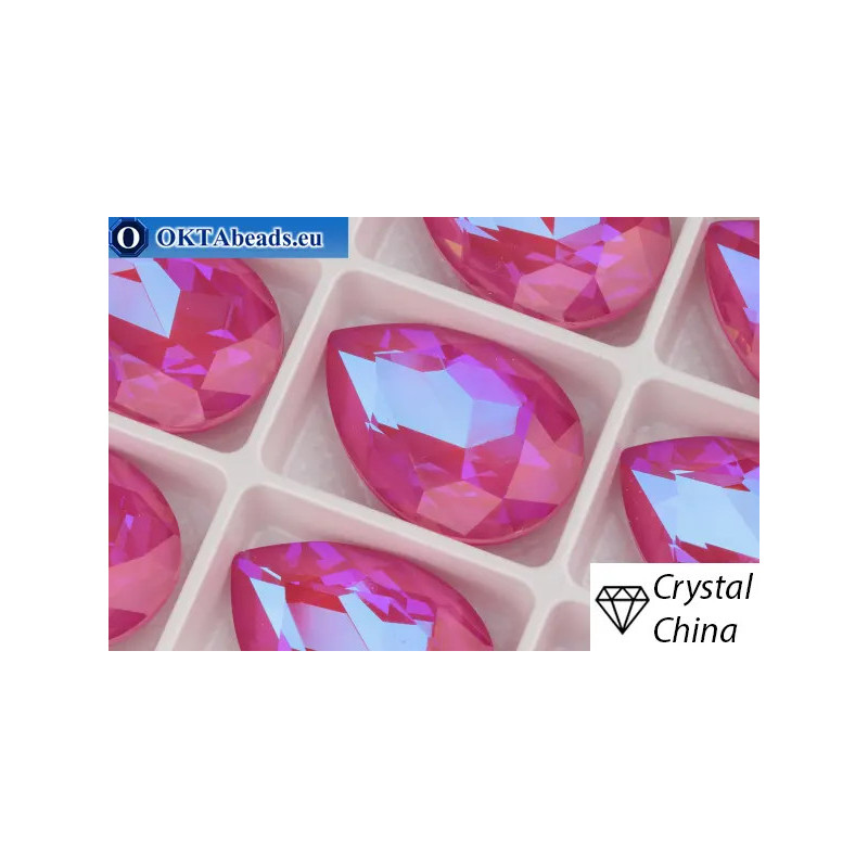 Chinarovsky Drop Fuchsia Blue Glow 30*20mm