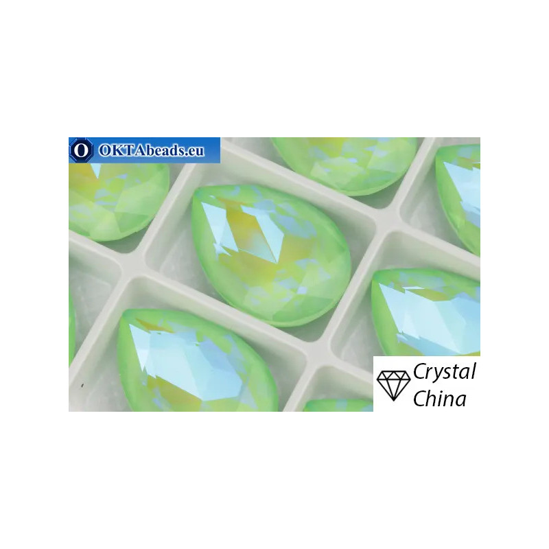 Chinarovsky Drop Peridot Blue Glow 30*20mm