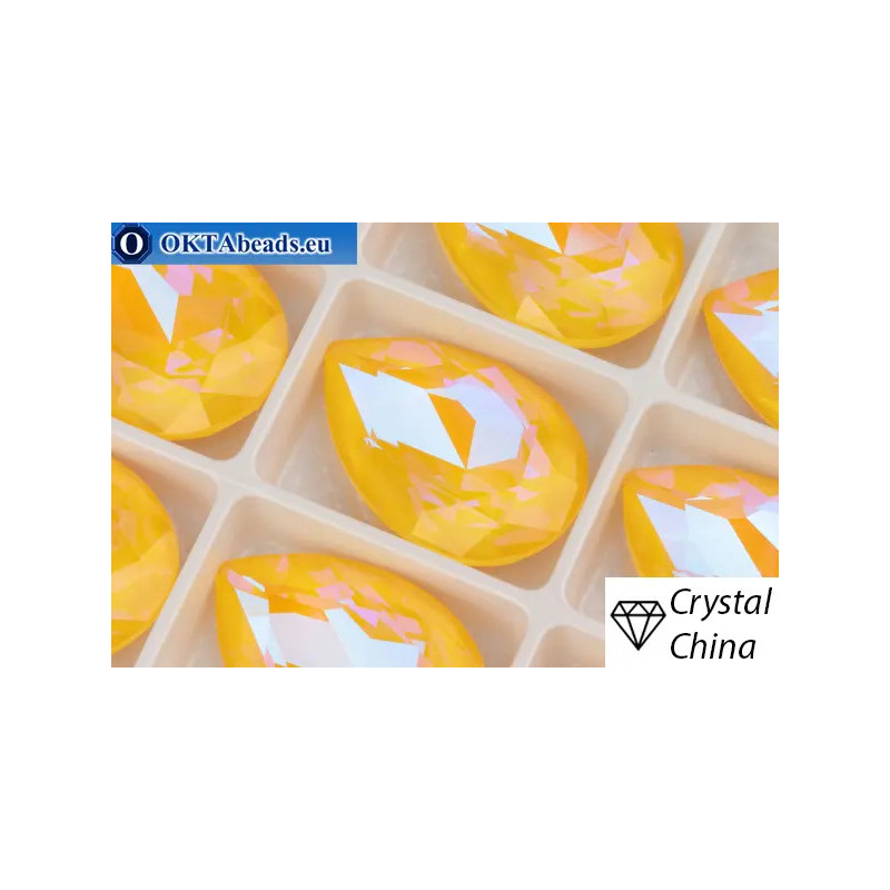 Chinarovsky Drop Sunflower Blue Glow 30*20mm