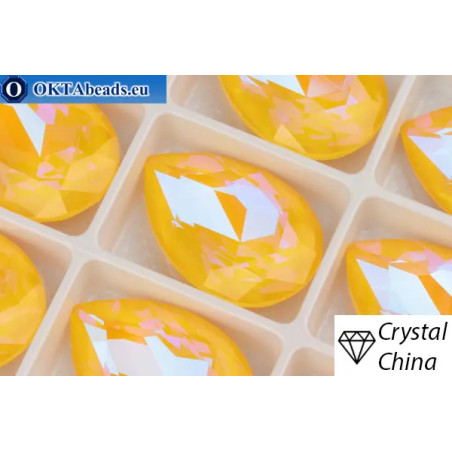 Chinarovsky Drop Sunflower Blue Glow 30*20mm