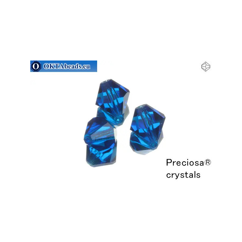 Preciosa Crystal Bicone - Capri Blue 10mm