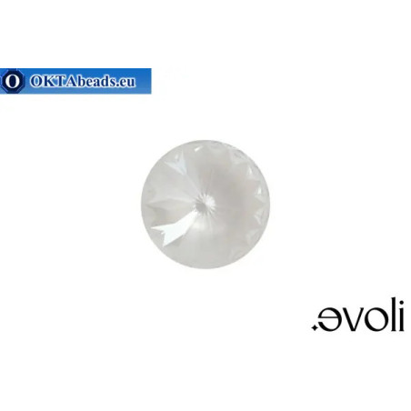 Austrian Rivoli 1122 Crystal Electric White Ignite 14mm