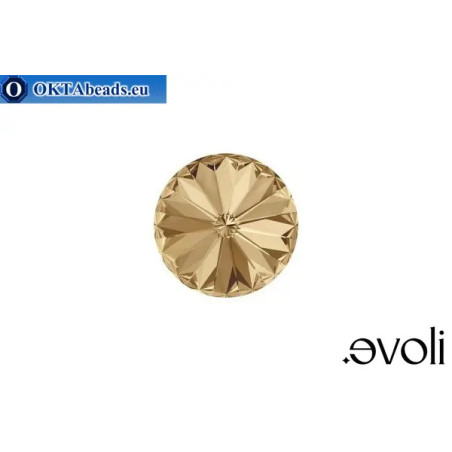 Austrian Rivoli 1122 Crystal Golden Shadow Unfoiled 14mm