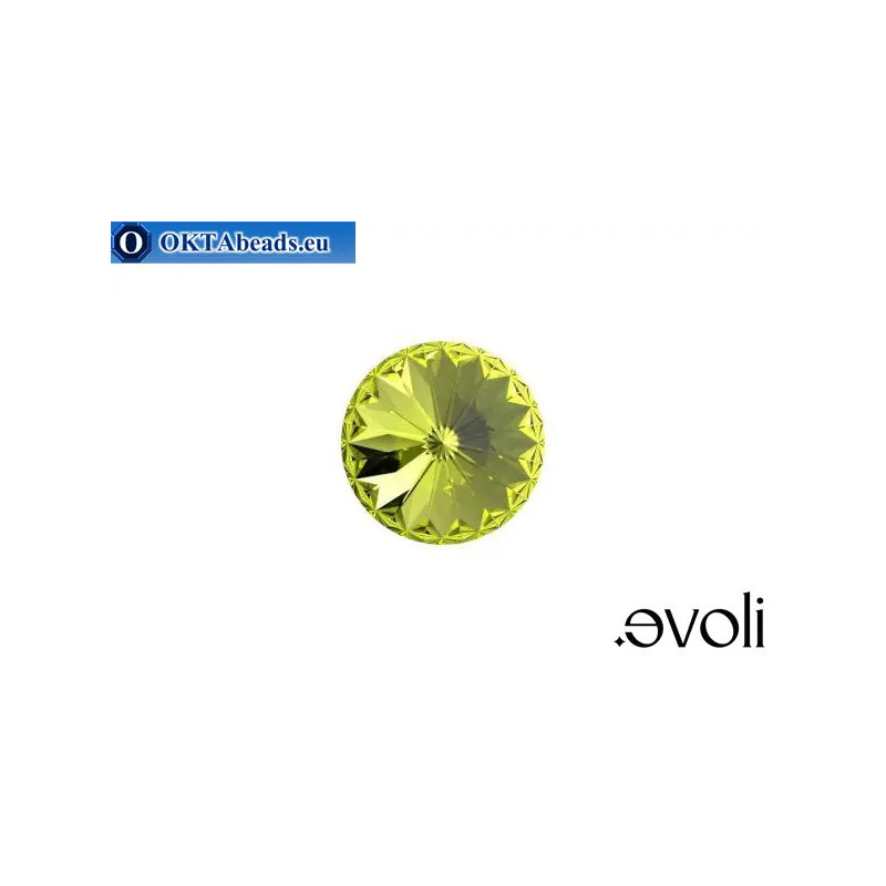 Austrian Rivoli 1122 Citrus Green Unfoiled 14mm