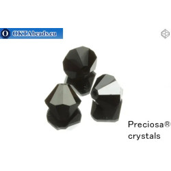 Preciosa Crystal Bicone - Jet Hematite Half 10mm