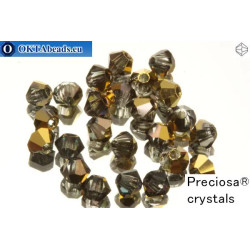 Preciosa Crystal Bicone - Crystal Aurum Half 3mm