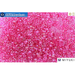 MIYUKI Beads Delica Lined Light Fuchsia AB 11/0 (DB74)