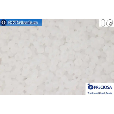 Preciosa czech seed beads 1 quality alabaster white matt (02090m) 10/0