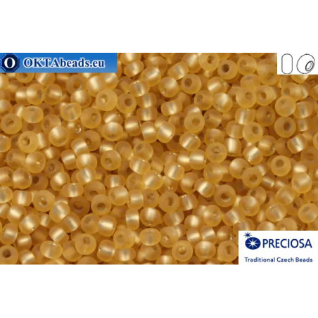 Preciosa czech seed beads 1 quality light topaz silver lined matt (17020m) 10/0